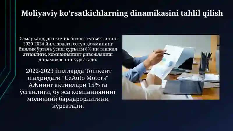 Moliyaviy hisobotlarni taqqoslash 3