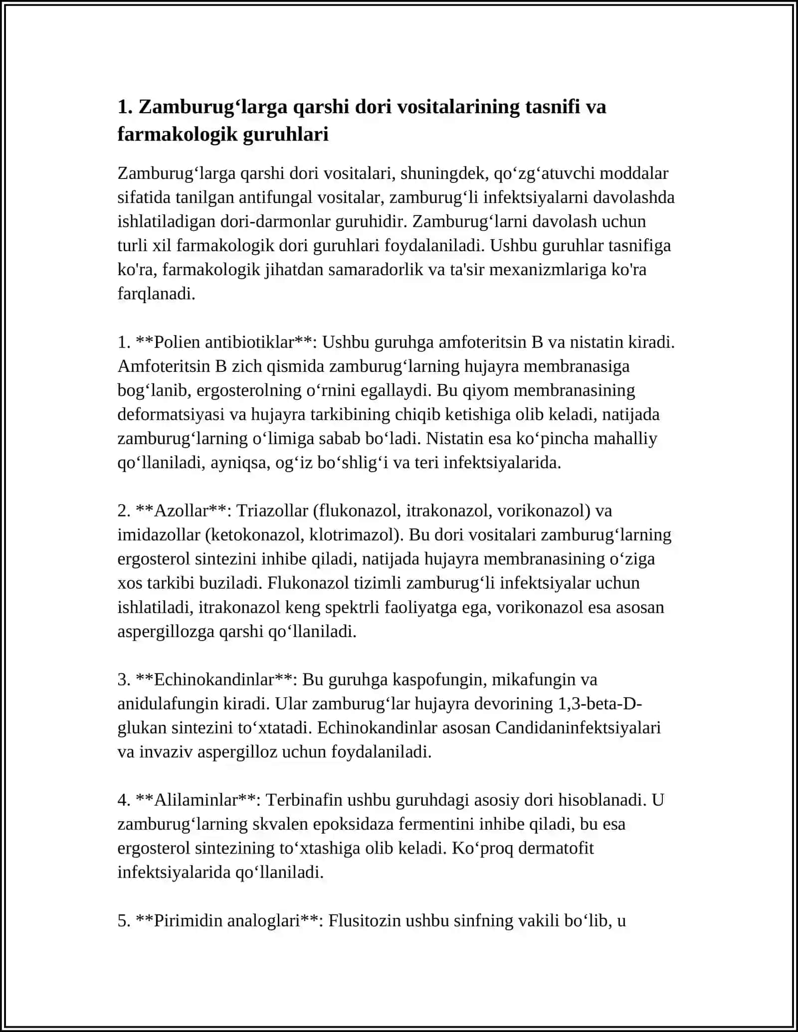 ZAMBURUGʻLARGA QARSHI DORI VOSITALARINING KLINIK FARMAKOLOGIYASI 3