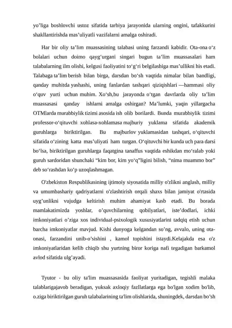 Tyutorni Talim Faoliyatidagi Muammolarni Bartaraf Etish Uchun Talabalar Bilan Ishlash Usullari 3