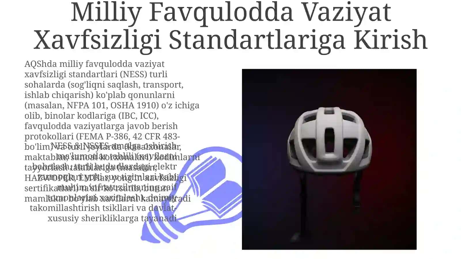 Milliy Favqulodda Vaziyat Xavfsizligi Standartlariga Kirish 3