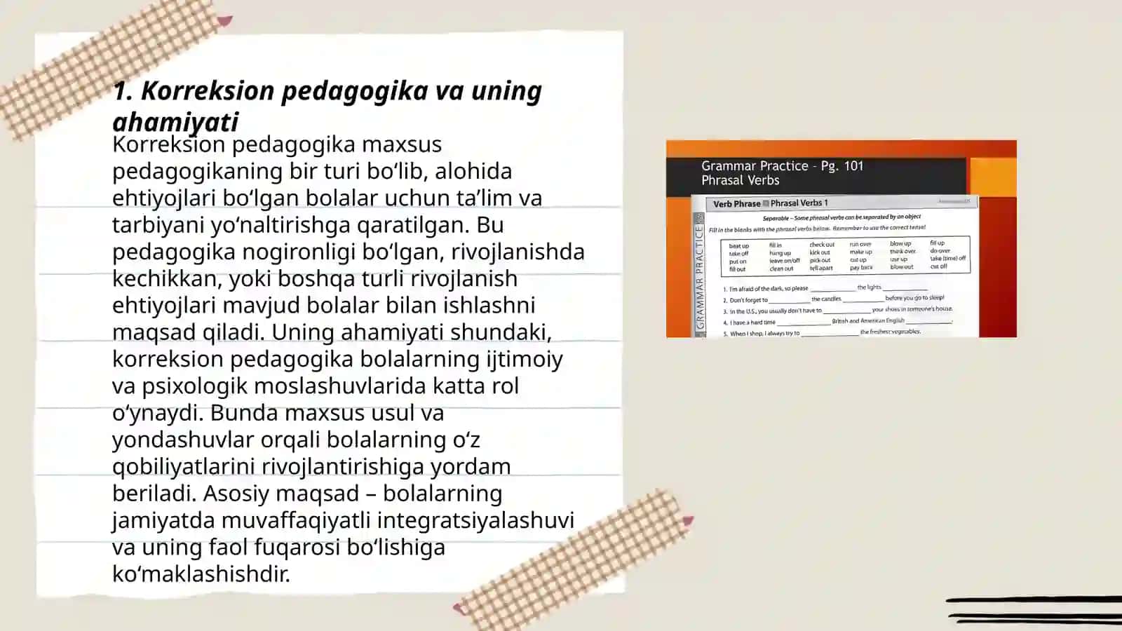 Korreksion pedagogika ishlarini tashkil etish yordam koʻrsatish usullari 3