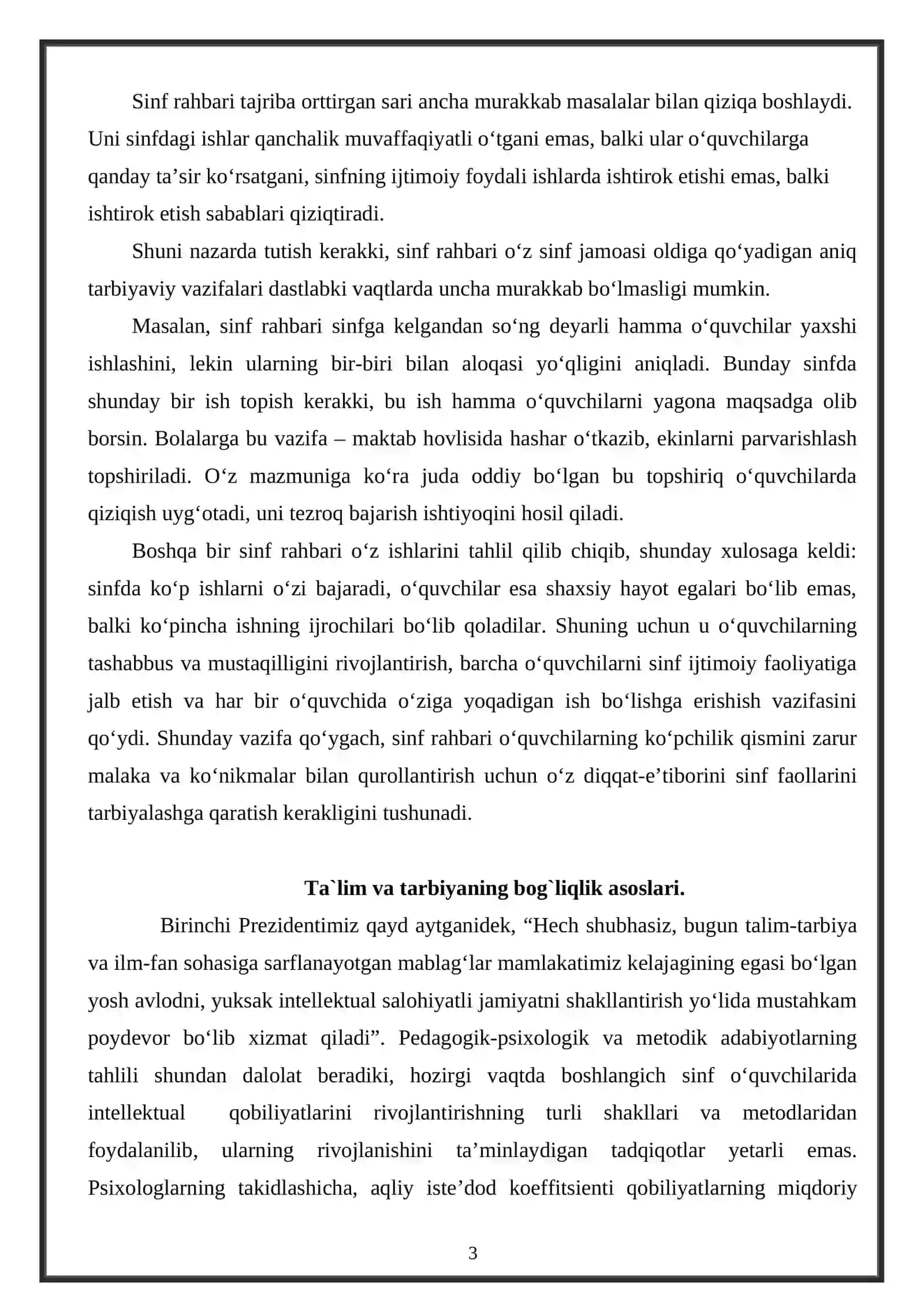 SINF RAHBARI ISHINI TASHKIL ETISH METODIKASI 3
