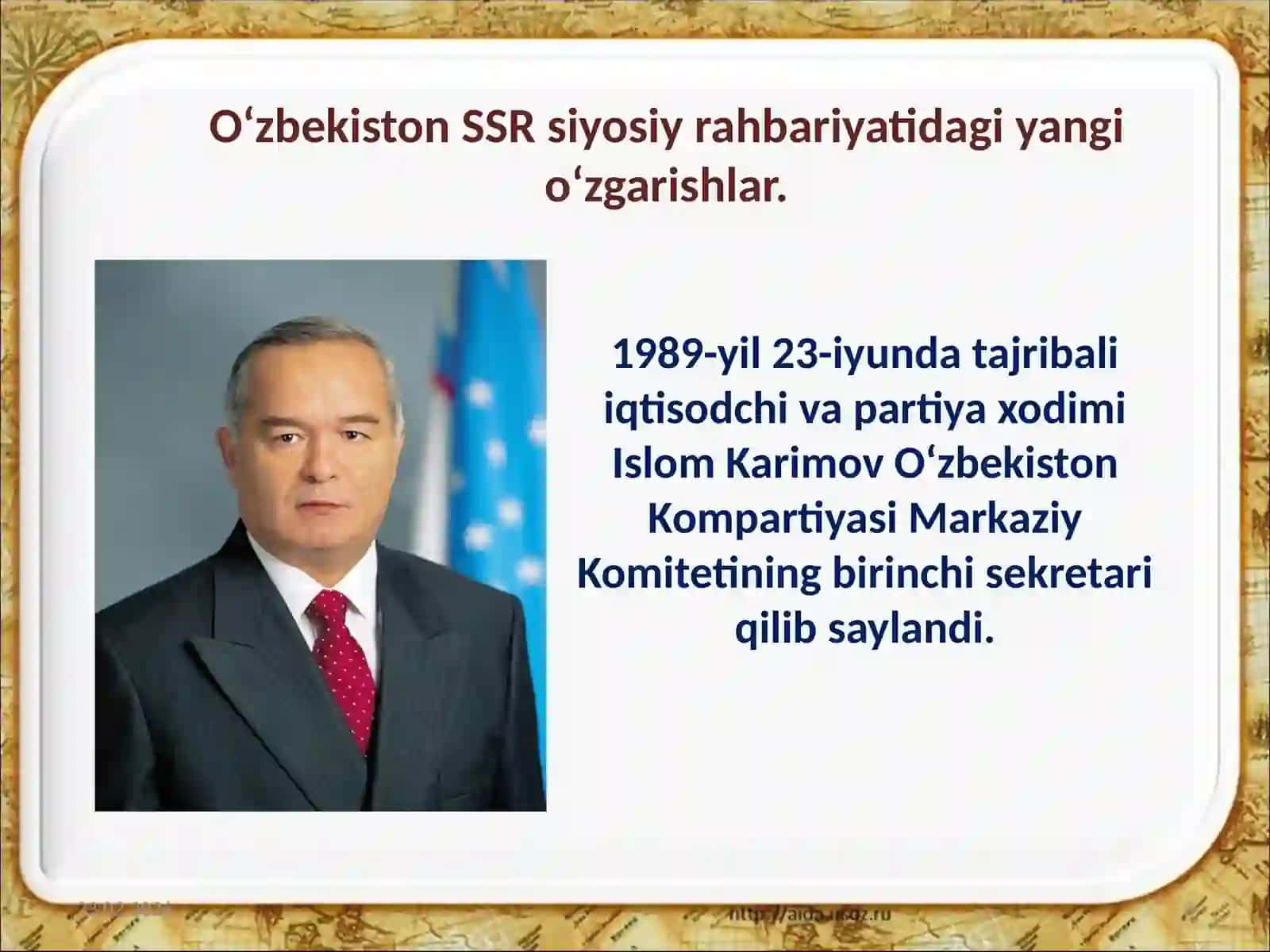 O‘zbekiston mustaqillikka erishish ostonasida 3