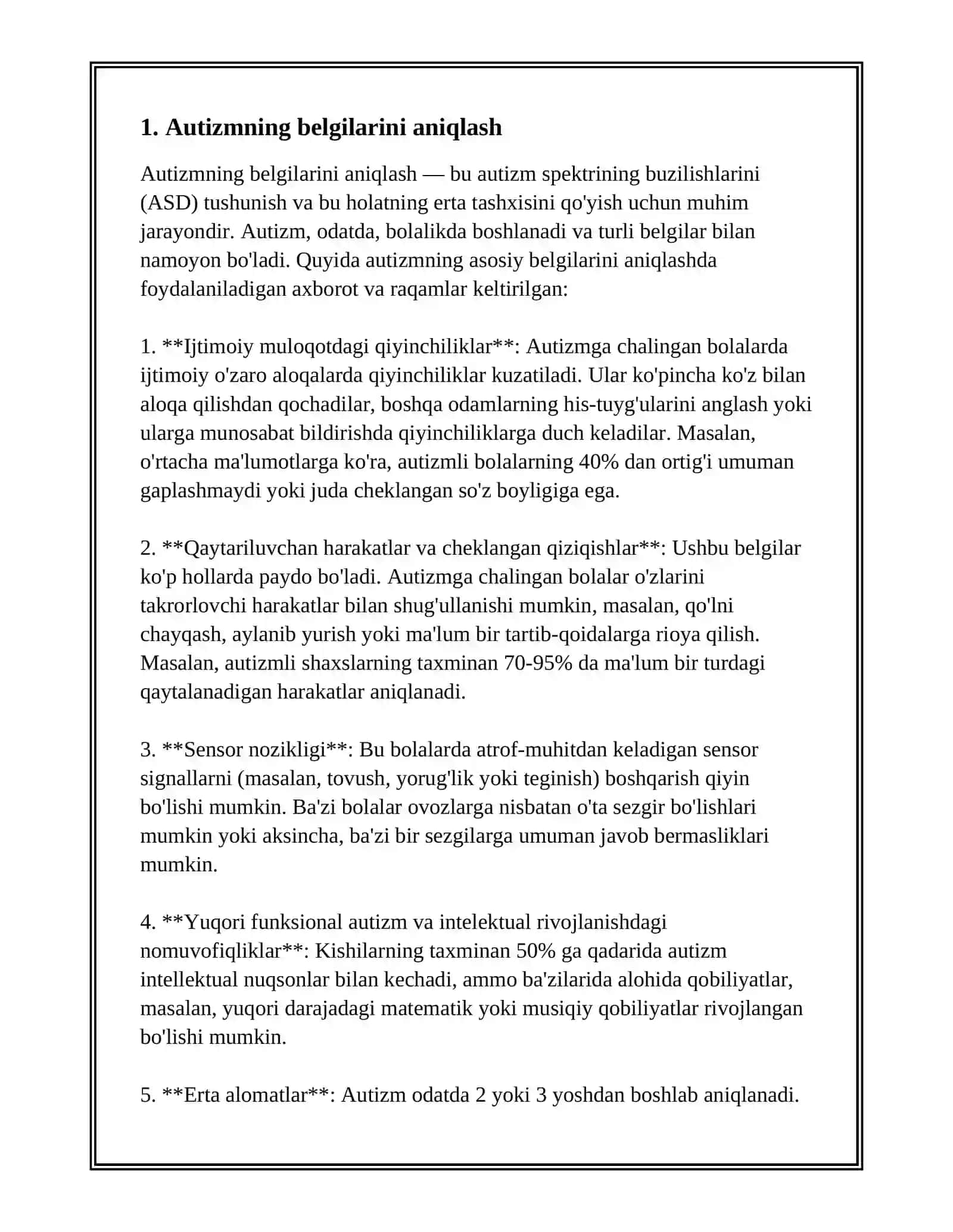 AUTIZIM KASALLIGI 3