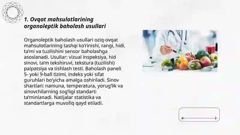 Ovqat mahsulotlarini sifatini gigiyenik baxolash 3