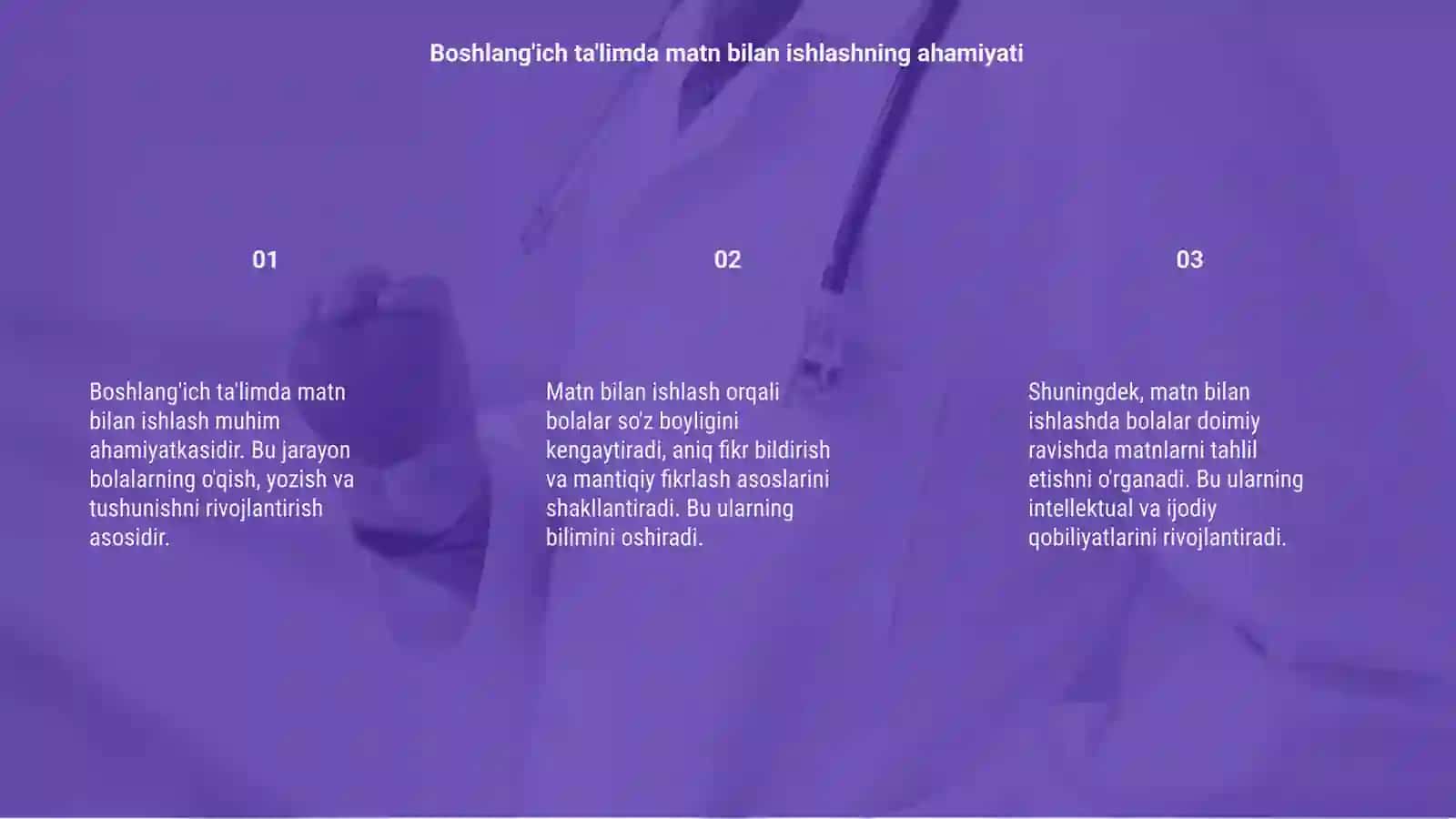 Boshlanğich ta'limda matn ustida ishlash 3