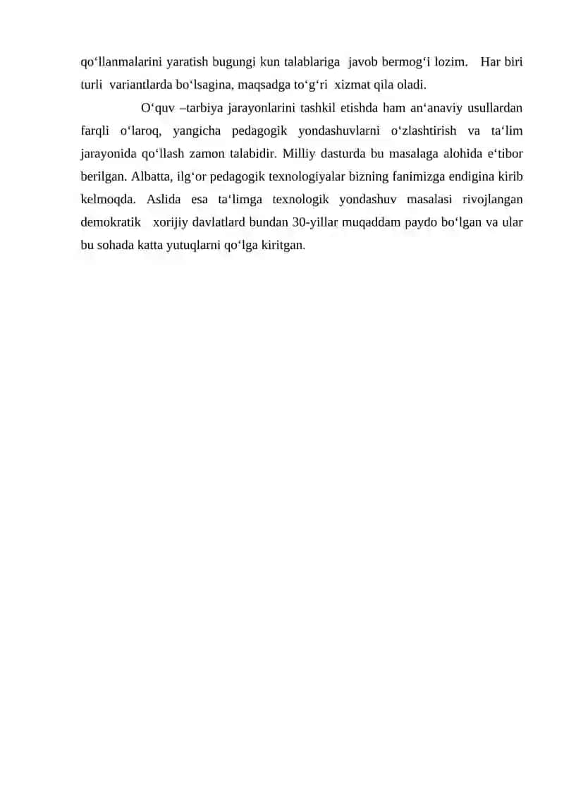 PEDAGOGIK FANLAR TA'LIM MAZMUNINI BELGILOVCHI ME'YORIY HUJJATLAR TAHLIL VA MULOHAZALAR 3