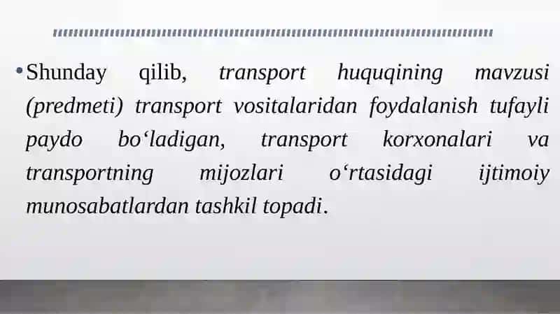 Transportdatashishni boshqarish va transport tizimining huquqiy va me’yoriy asoslari 3