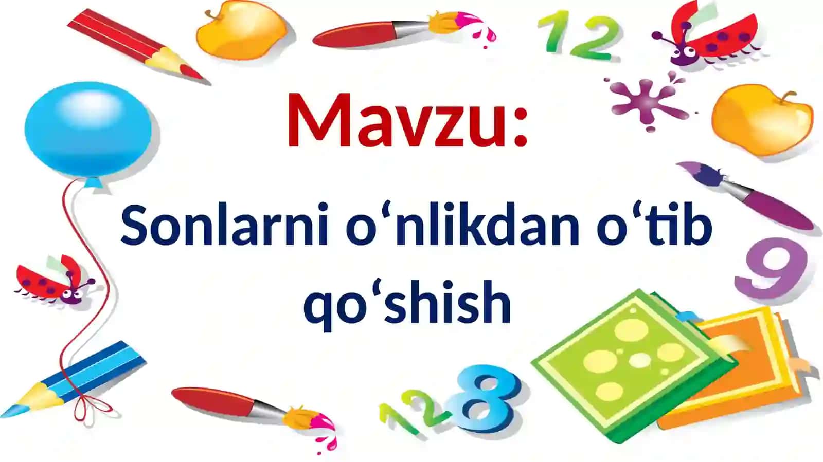 Matematika 1-SINF 3