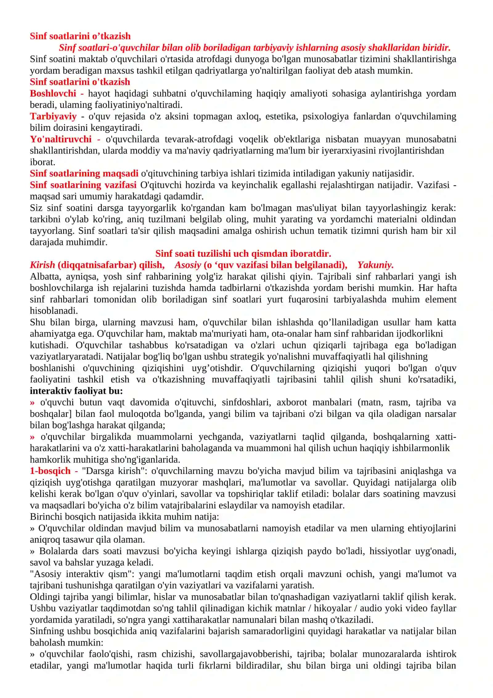 1-Sinf Uchun O'quv Dasturi 3