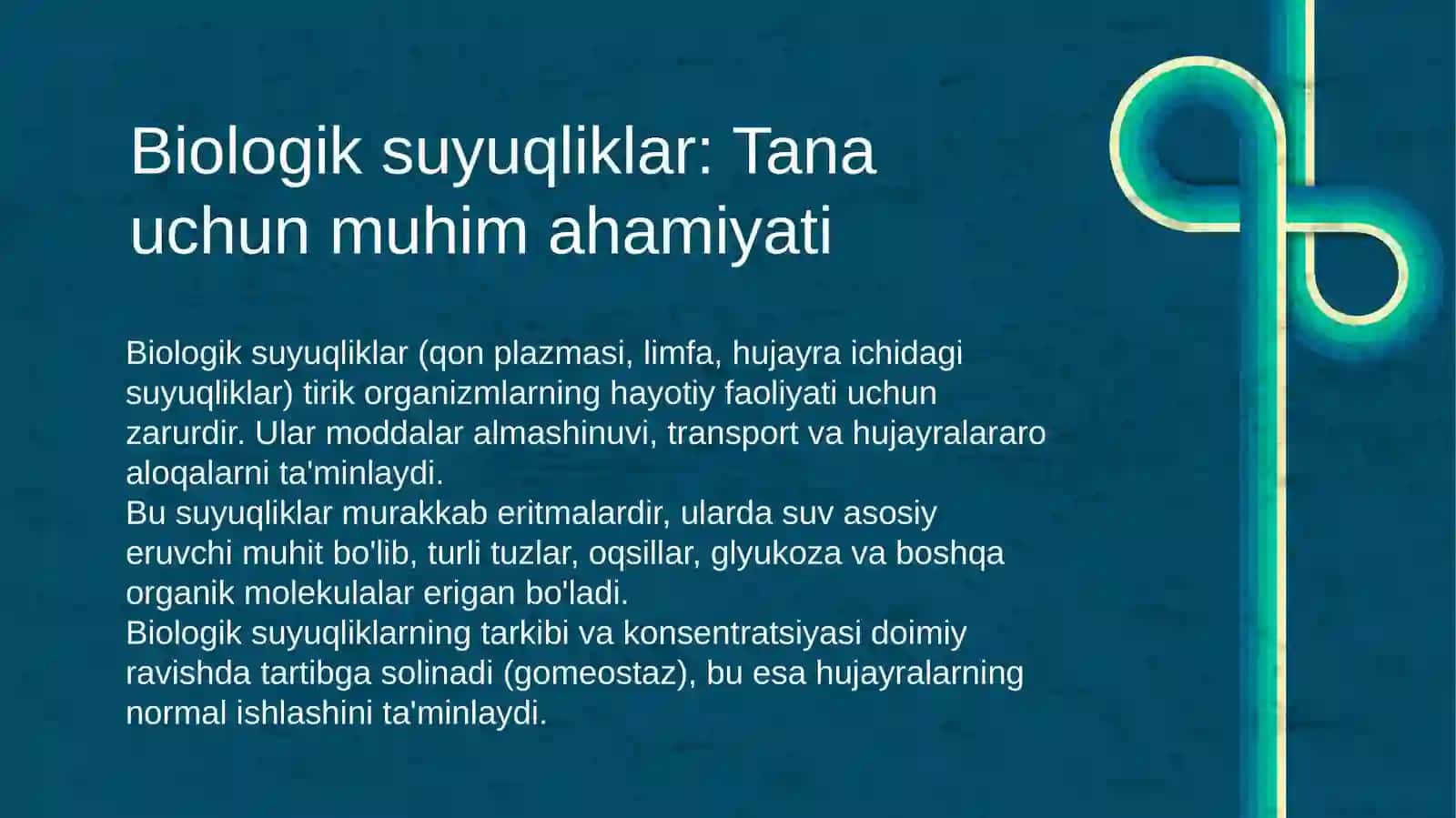 Eritmalar va biologik suyuqliklar: Hayotning asosiy qismlari 3