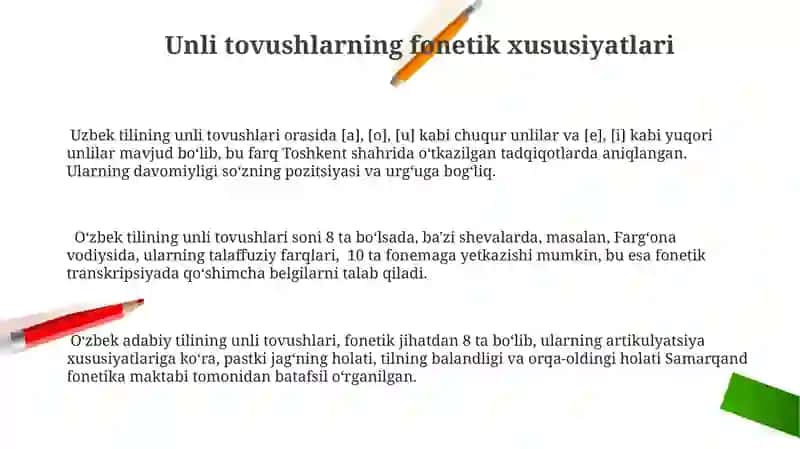 Hozirgi o‘zbek adabiy tili vokalizmi 3