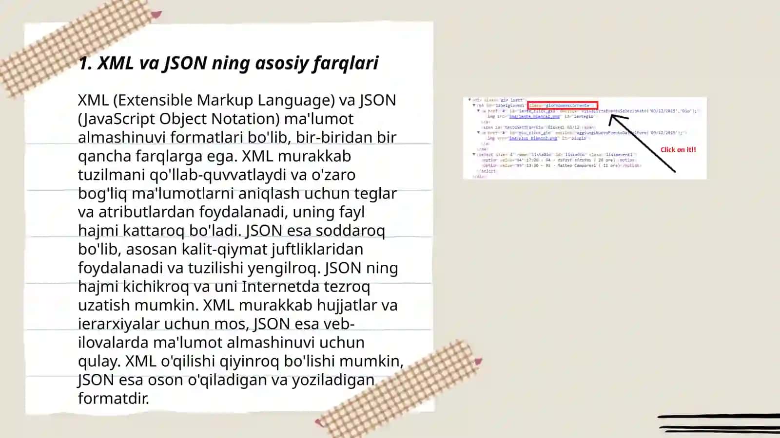 XML va JSON formatlar 3
