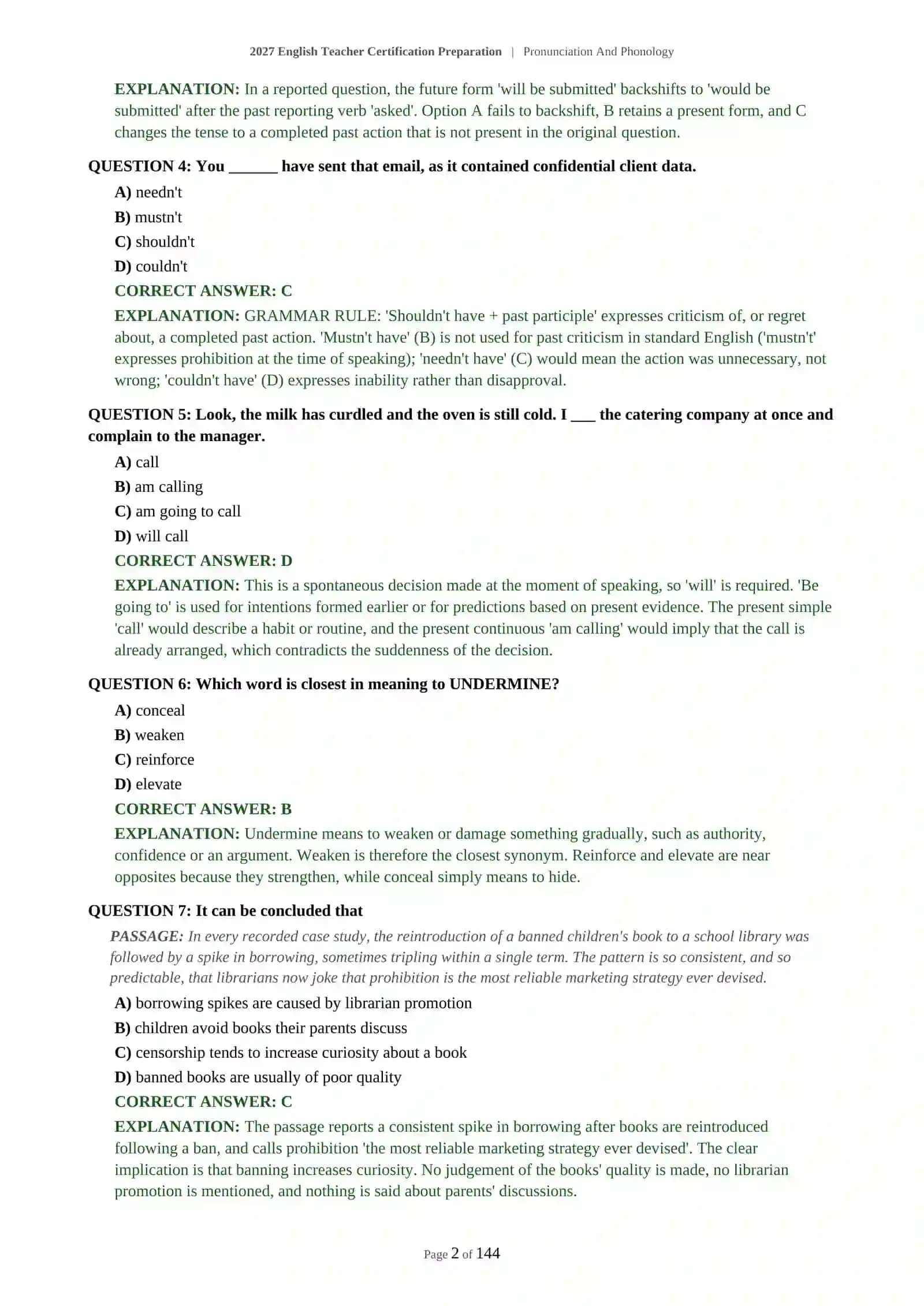 2027 English Teacher Certification Preparation | Pronunciation And Phonology 3