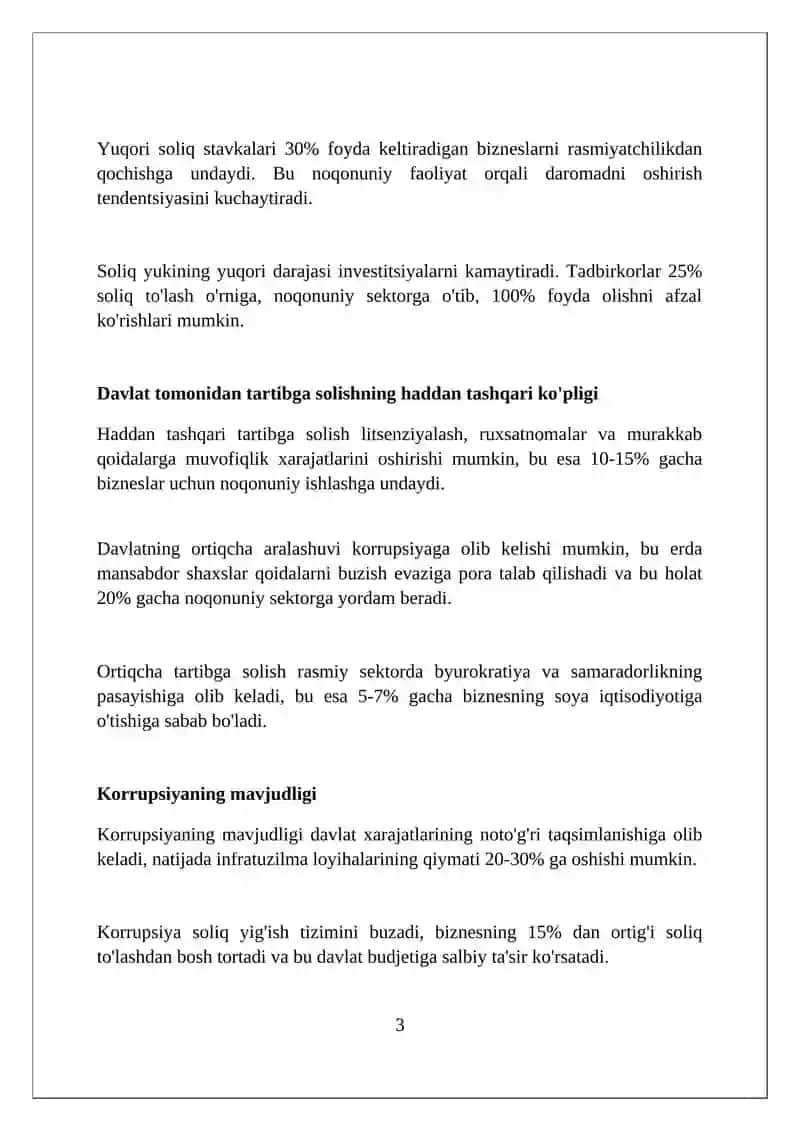 Hufyona iqtisodiyotning kelib chiqish sabablari 3