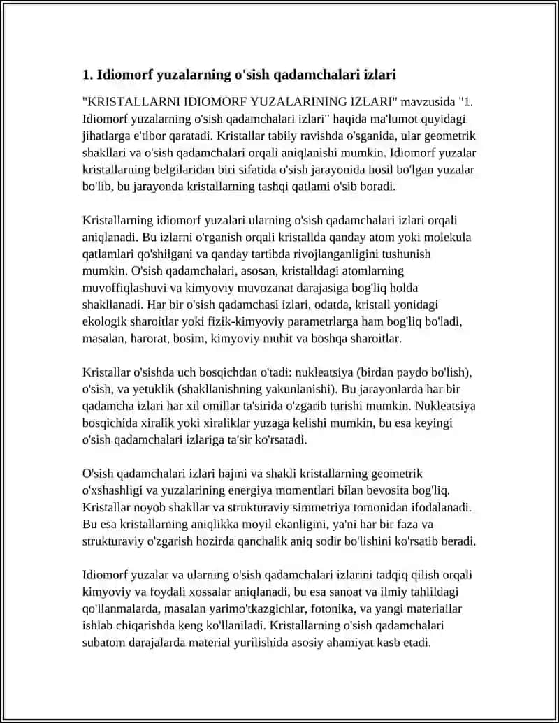 KRISTALLARNI IDIOMORF YUZALARINING IZLARI 3