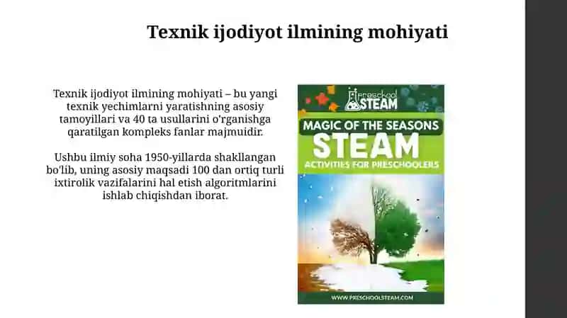 Texnik ijodkorlik fanining mohiyati va vazifalari 3