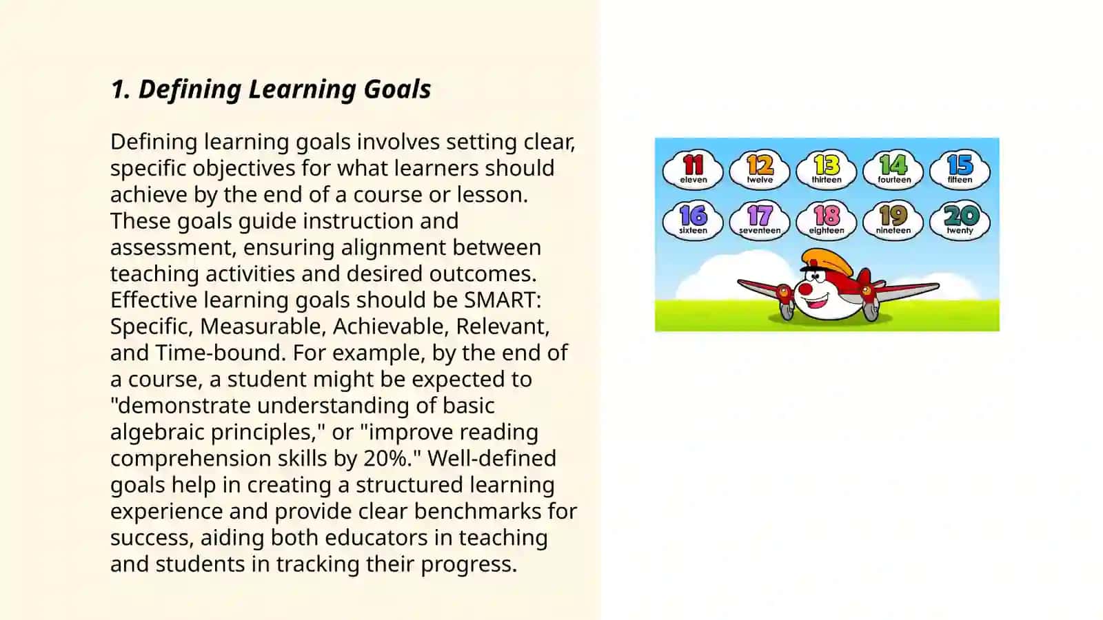 Learning goals, intentions and success criteria 3