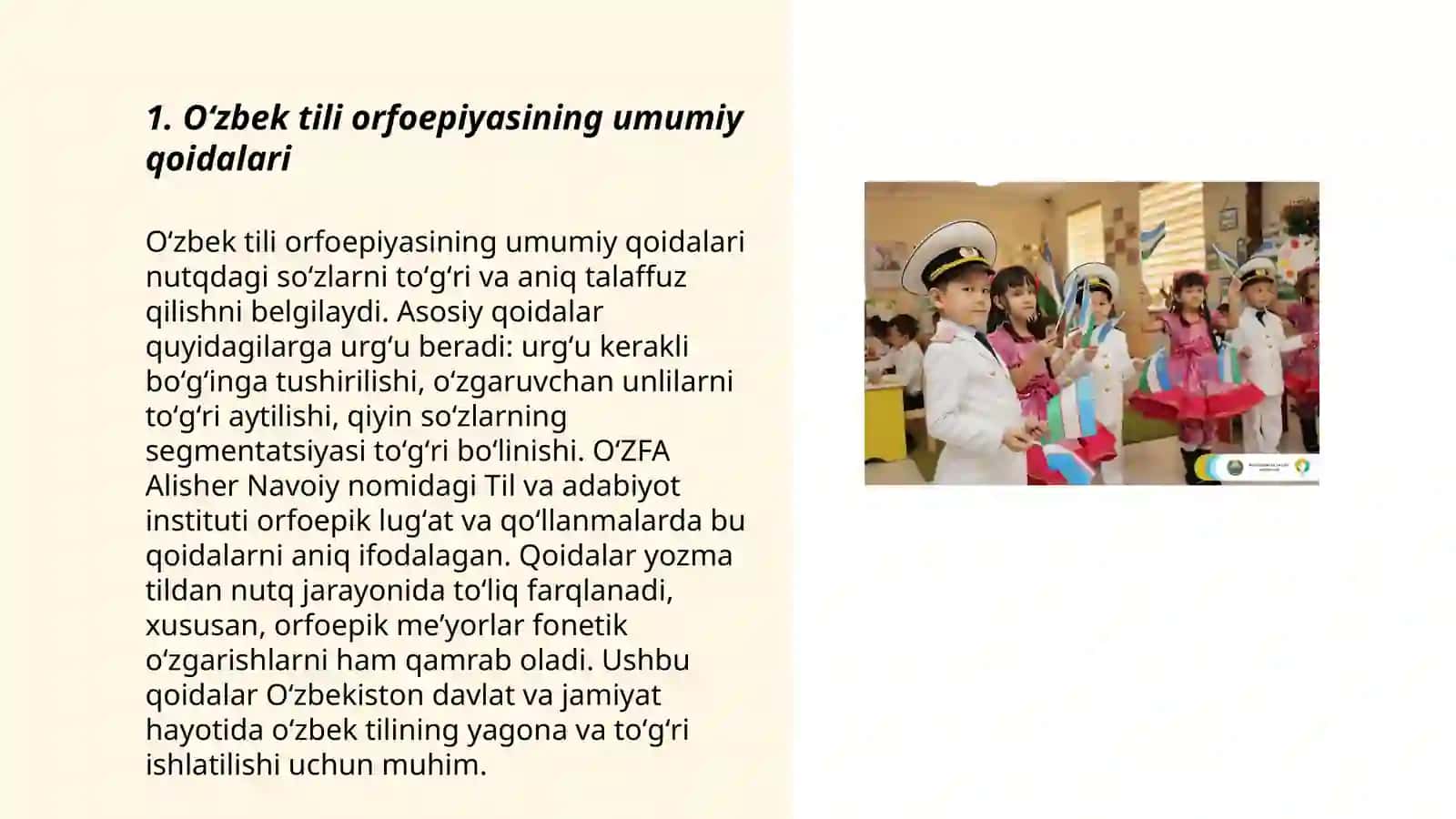 Ta'lim Ózbek tilining orfoepiyasi va asosiy imlo qoidalari 3