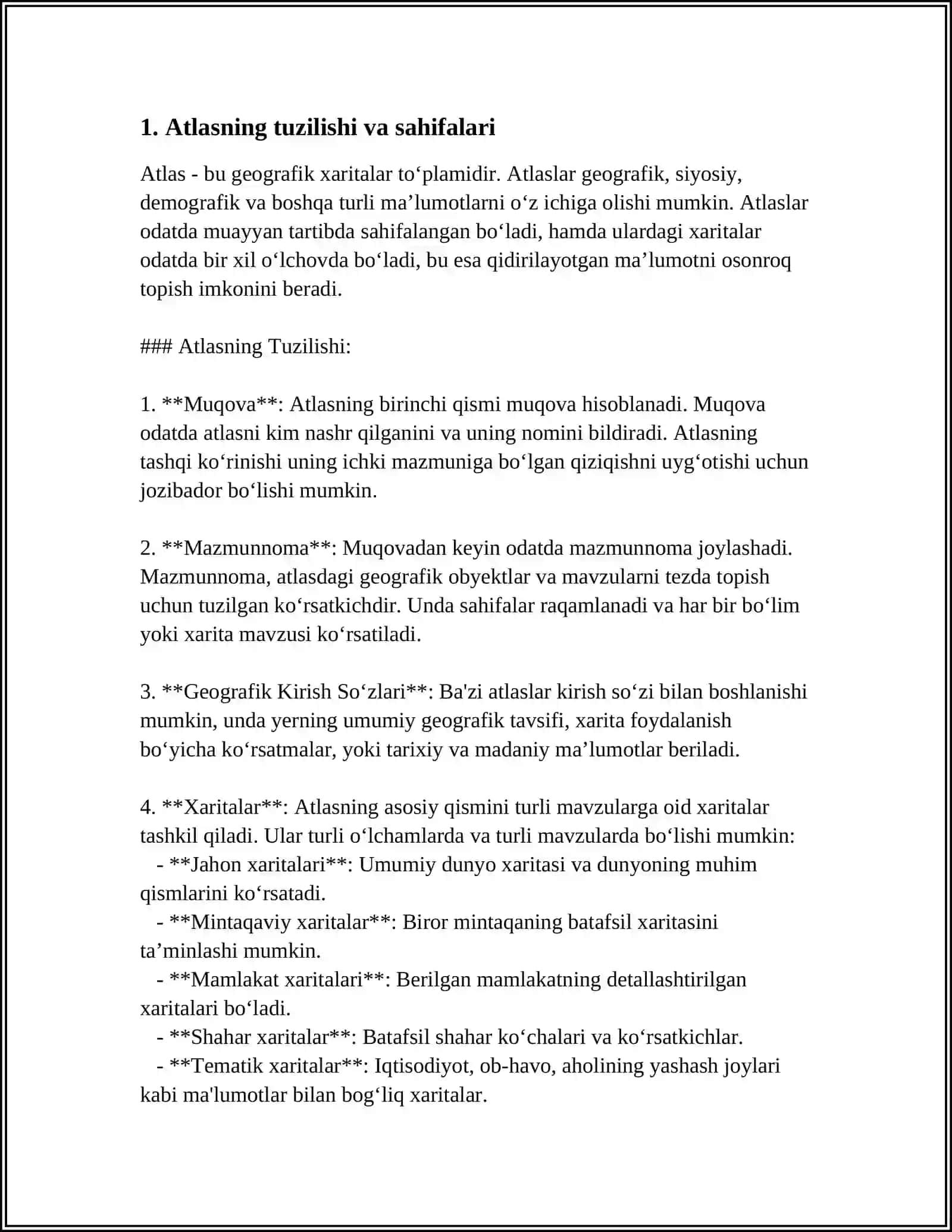 GEOGRAFIK ATLASNI ÒRGANISH 3