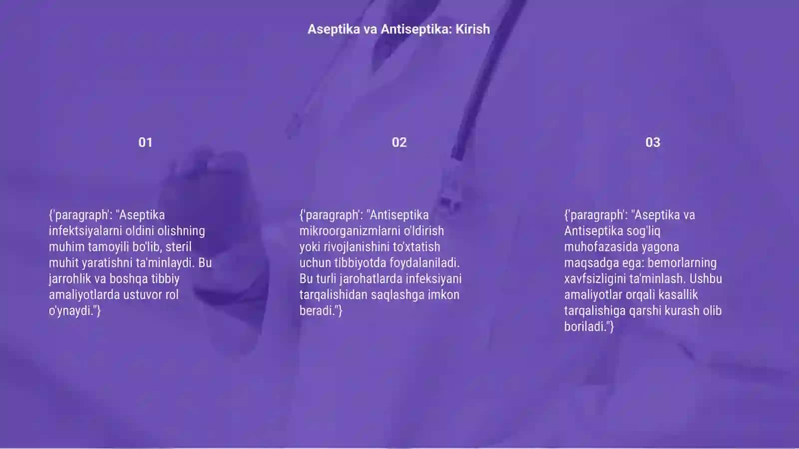 Aseptika va anti septika tushunchalari va umumiy tushinchalar 3