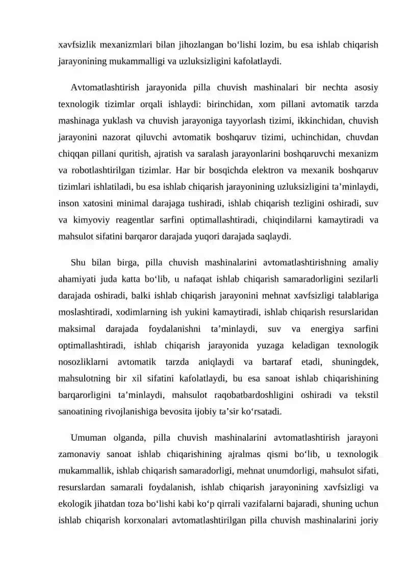 Pilla chuvish ishlab chiqarishdagi asosiy texnologik mashinalarning avtomatlashtirish 3