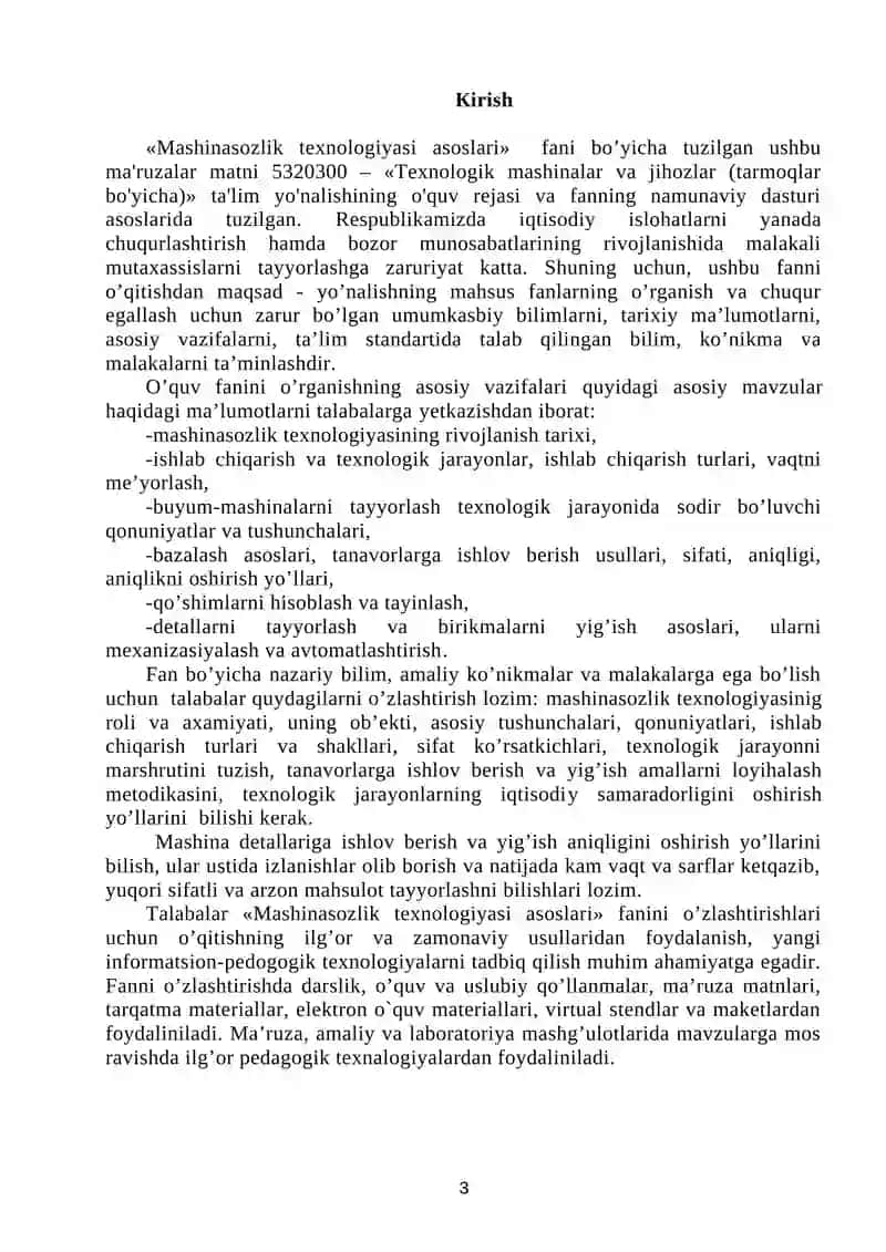 Mashinasozlik texnologiyasi asoslari 3