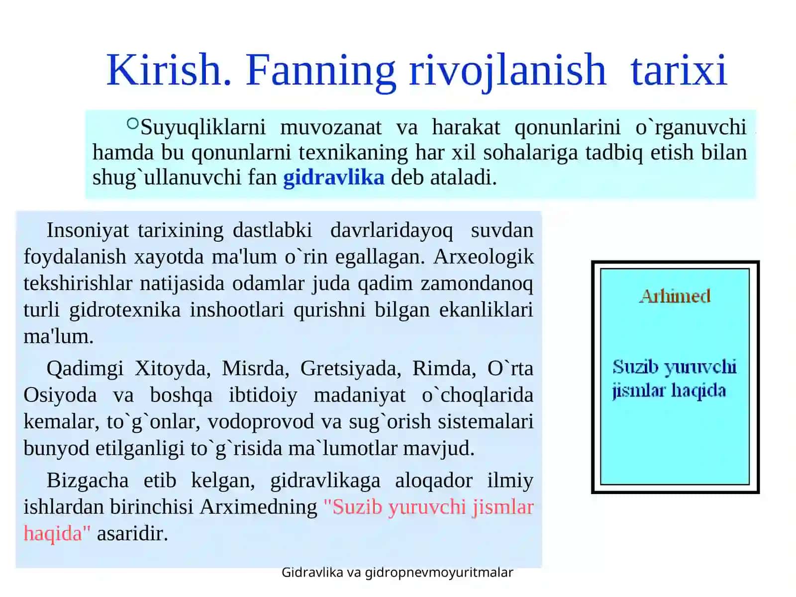 SUYUQLIKNING ASOSIY FIZIK XOSSALARI 3