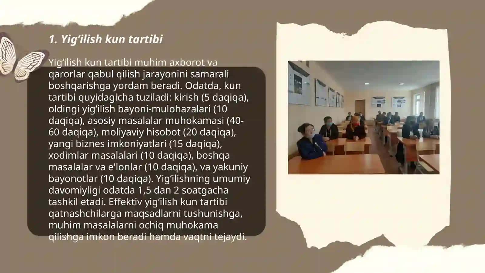 Ota onalar yiģilishida qatnashish sinf rahbari ishtirokida yiģilish bayonnomasini tayyorlash 3