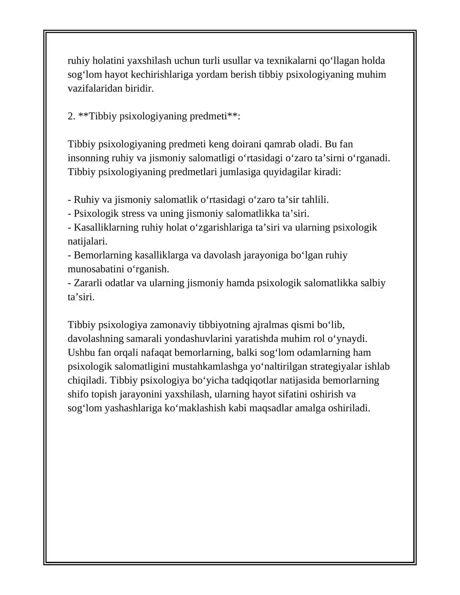 TIBBIY PSIXOLOGIYA FANIGA KIRISH, ASOSIY TUSHUNCHALAR, TIBBIY PSIXOLOGIYA TARIXI 3
