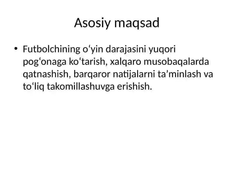 Futbolda sport takomillashuvi bosqichini tashkil etish asoslari 3
