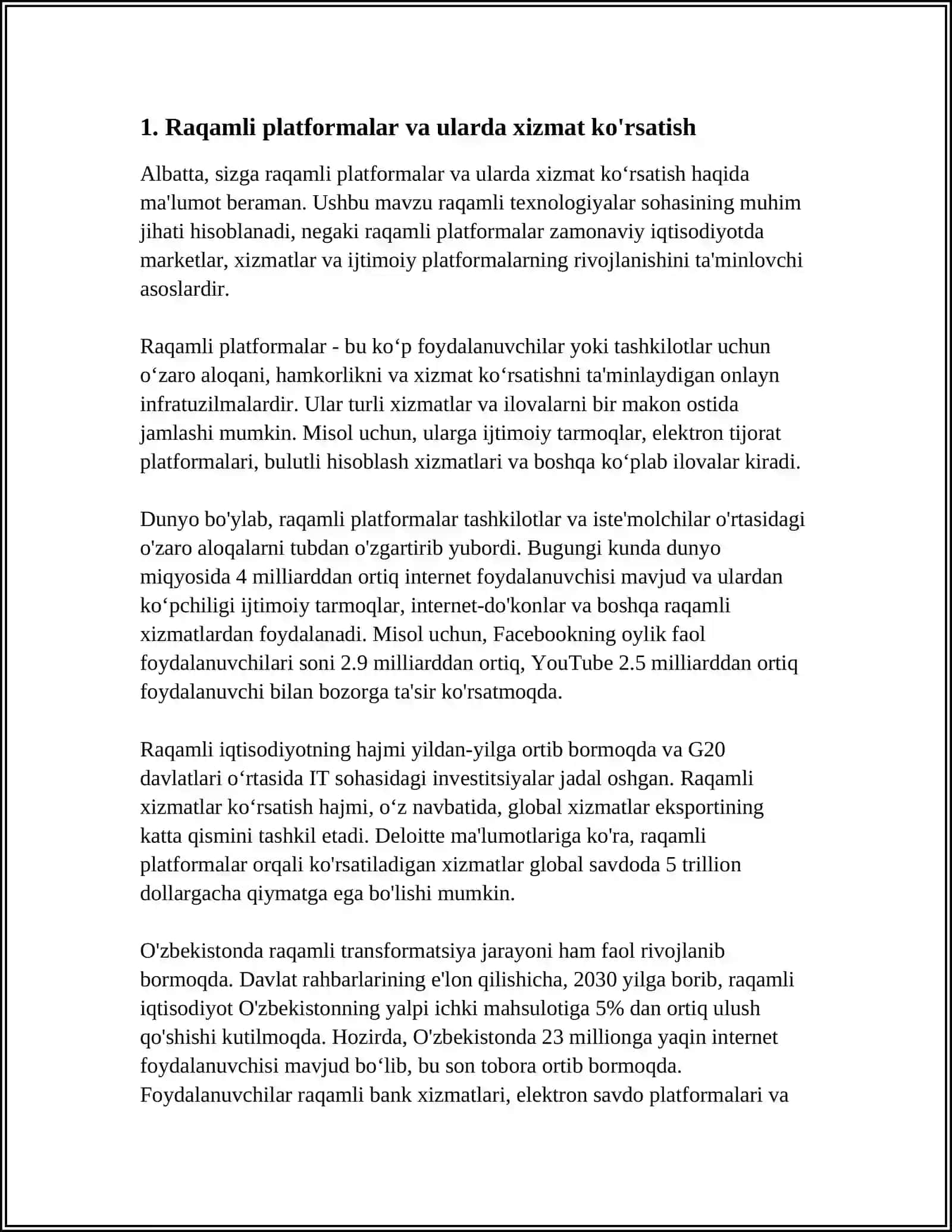 RAQAMLI IQTISODIYOTDA XIZMAT KO’RSATISH SOHASI 3