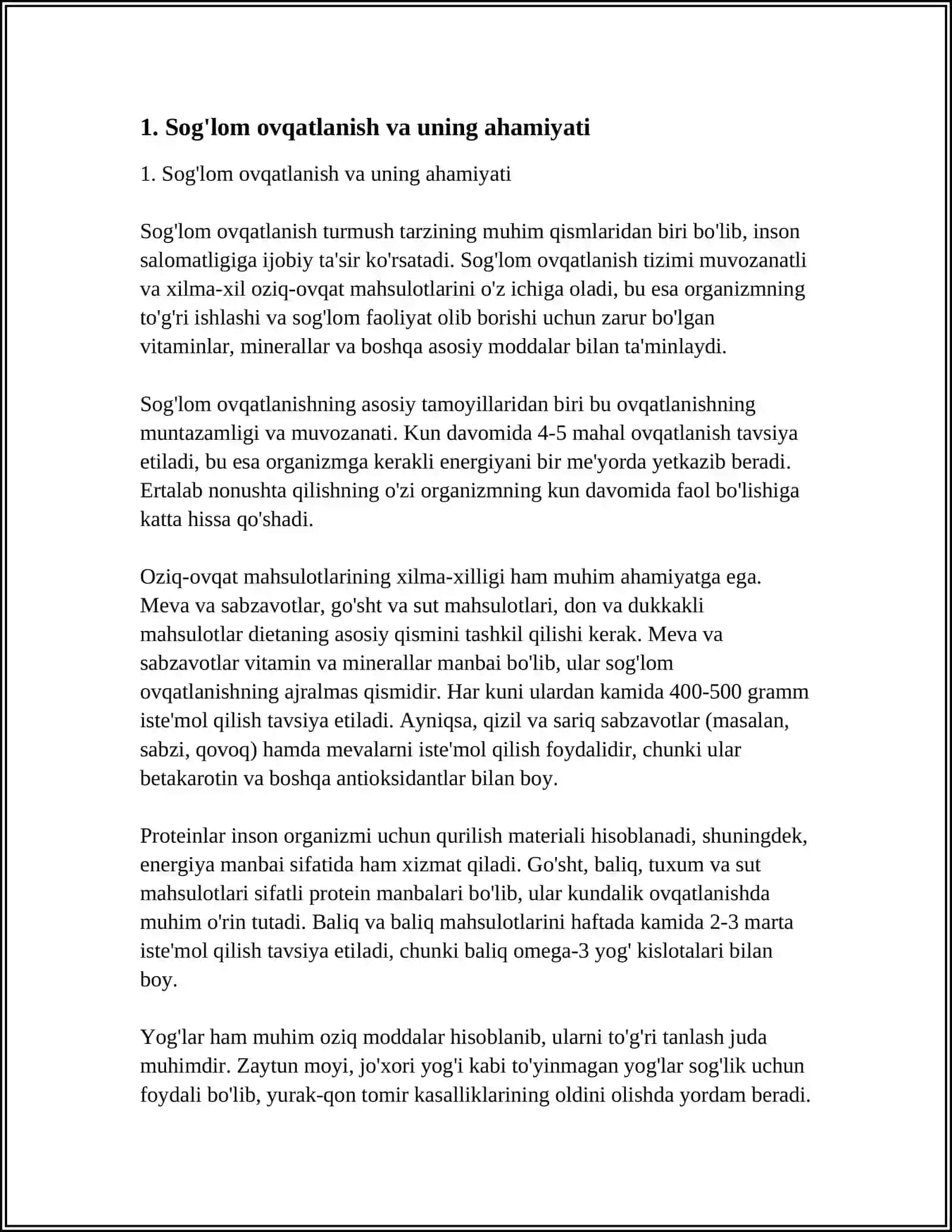 SOG'LOM TURMUSH TARZI VA UNING MOHIYATI 3