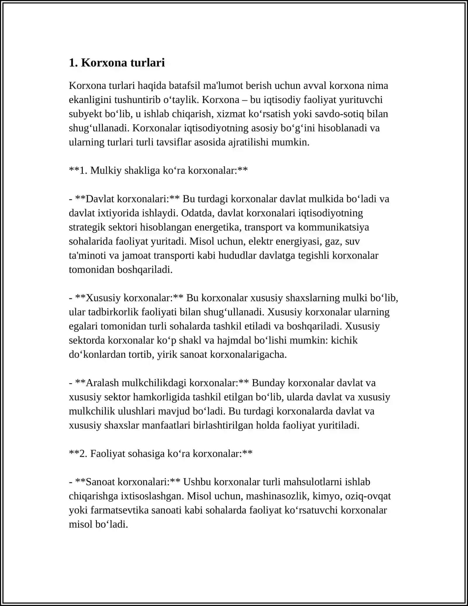 KORXONALAR TO'G'RISIDAGI QONUN 3