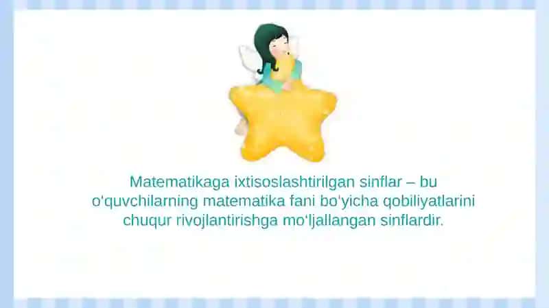 Matematikaga ixtisoslashtirilgan sinflar 3