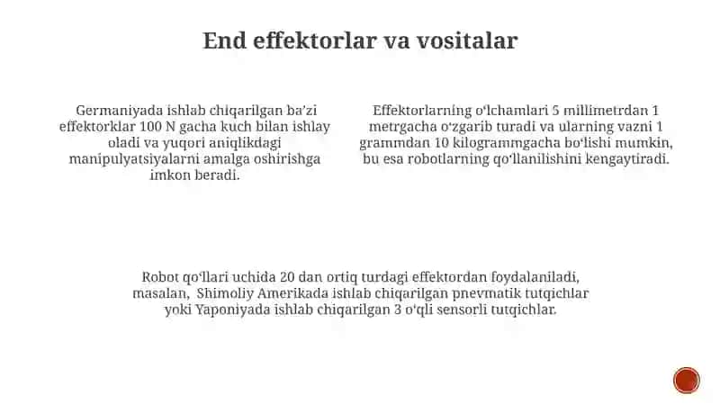 End effektorlar va vositalar 3