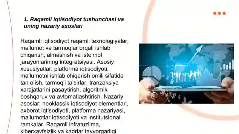 Raqamli iqtisodiyotning shakllanishi va uning nazariy asoslari 3