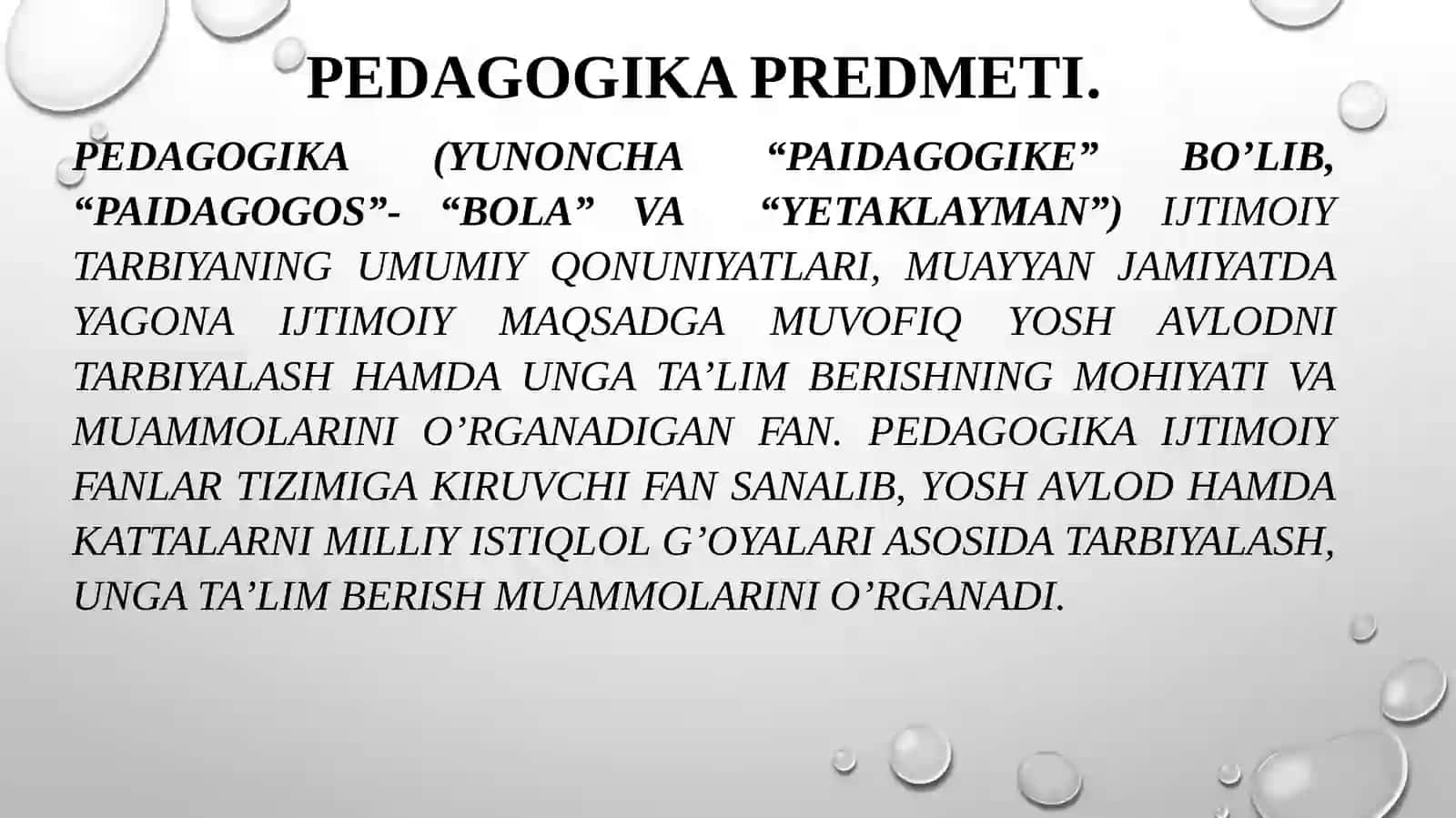 Boshlang’ich ta'lim pedagogikasi fanining predmeti maqsadi vazifalari 3