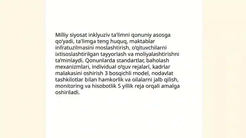 Rivojlanish muammolari bo'lgan bolalar uchun inklyuziv ta'limni keng ta'limiy amaliyotga joriy etish algaritimlari 3