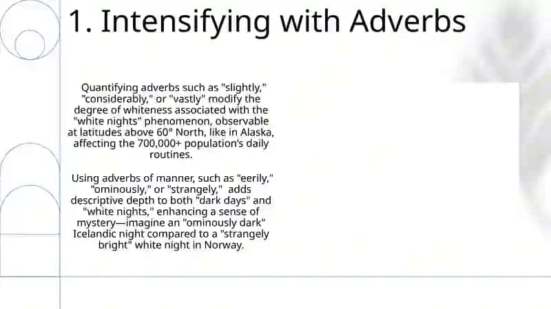 Dark days and white nights (Adjectives and adverbs) 3