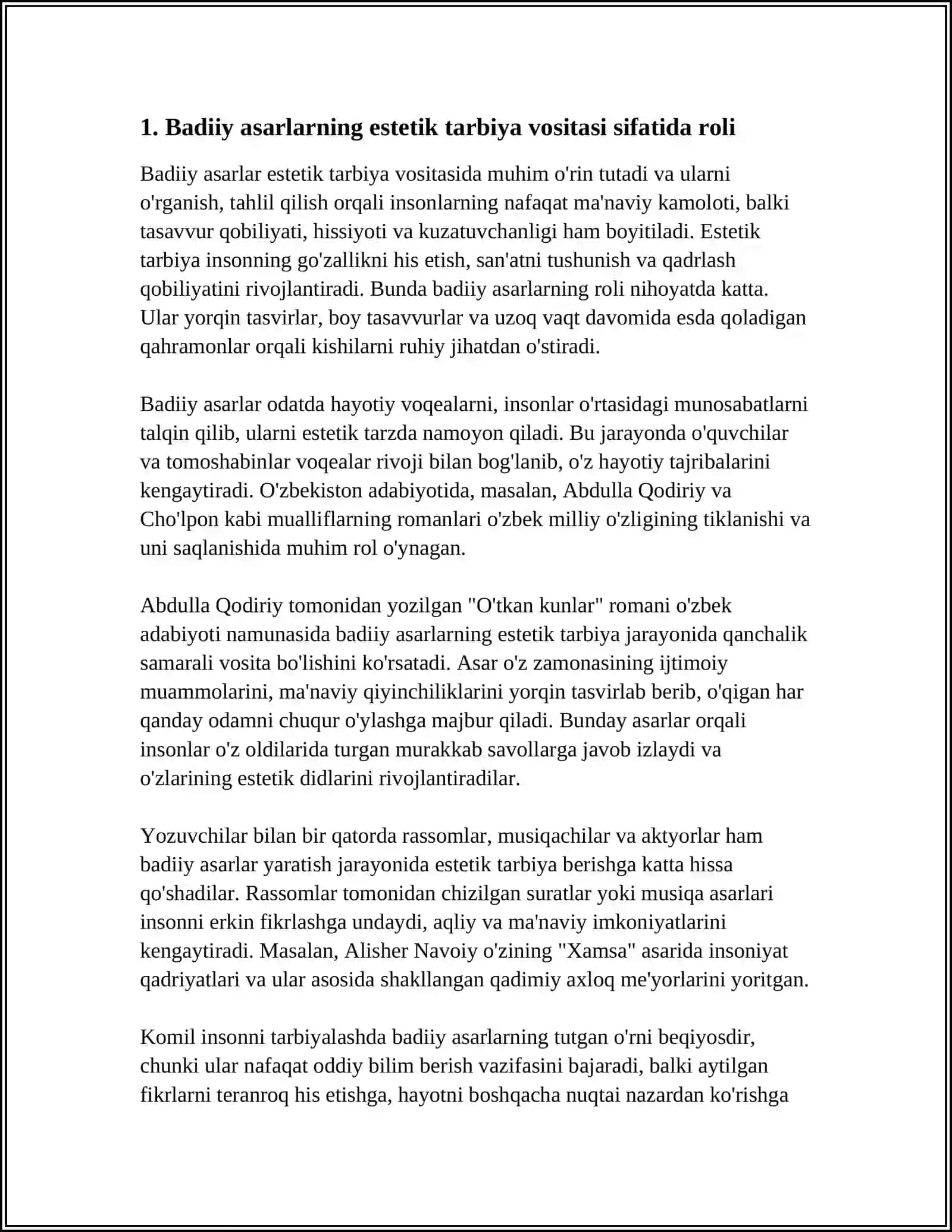 DUNYONI ESTETIK IDROK ETISHDA BADIIY ASARLARNING AHAMIYATI 3