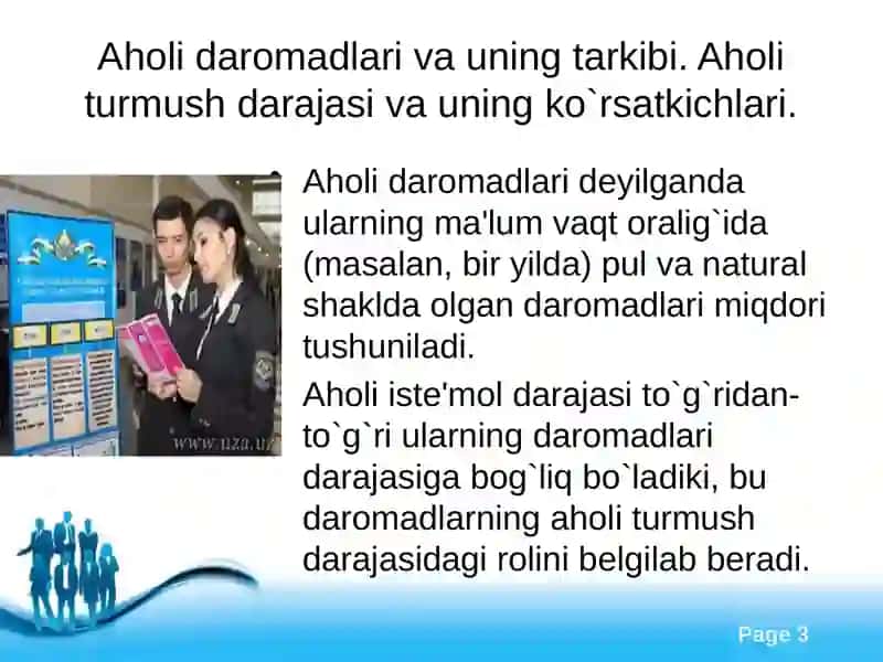 Aholi turmush darajasi va uning ko`rsatkichlari 3
