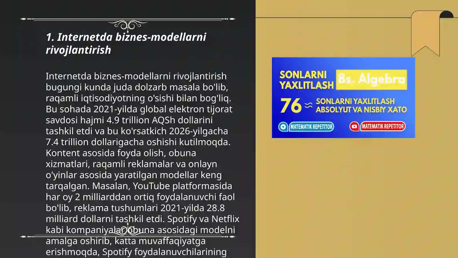 Internetda biznes-modellarni rivojlantirish 3