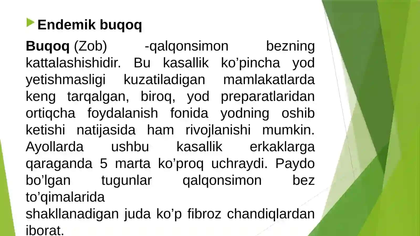 Yosh fiziologiyasi fanidan taqdimot 3