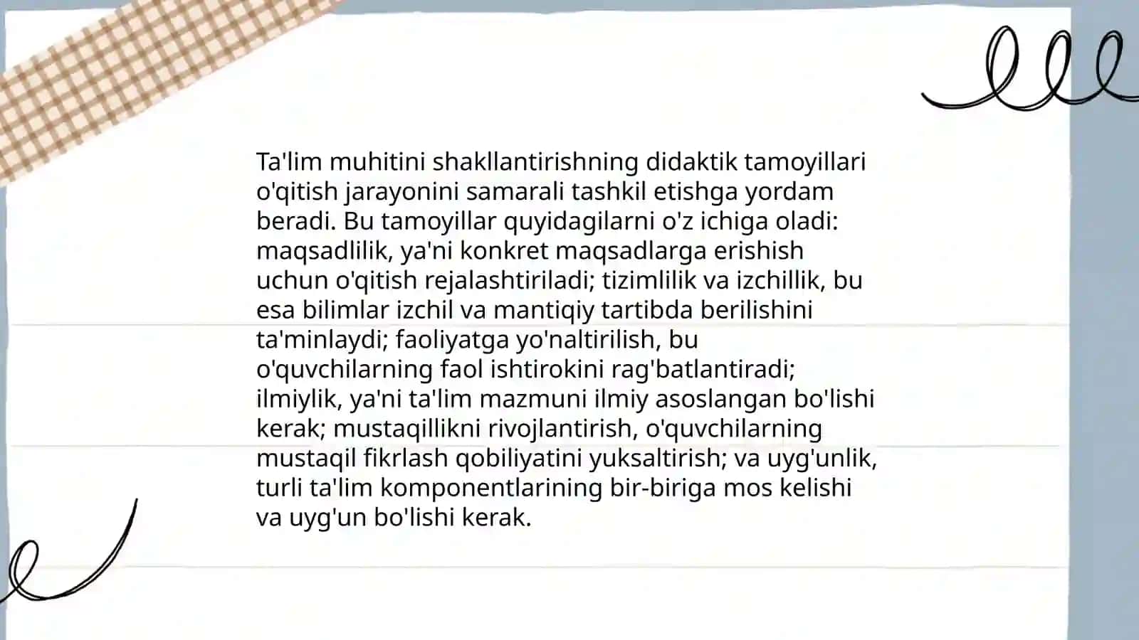 Ta'lim muhitini yaratish 3