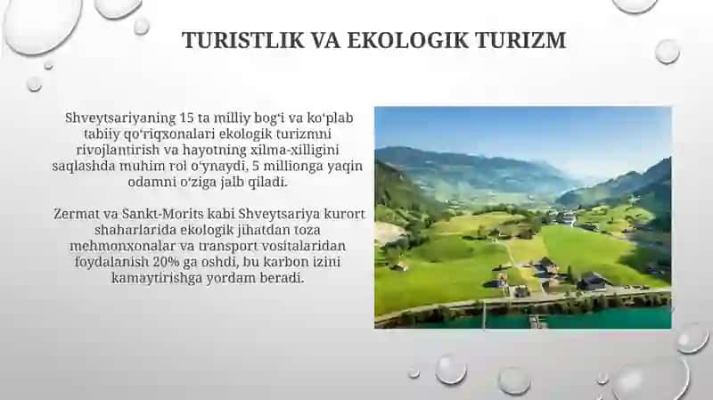 Shvetsariyaning ekologiyasi va yashil iqtisodiyoti 3