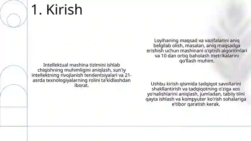 AQILLI MASHINA TIZIMINI ISHLAB CHIQARISH 3