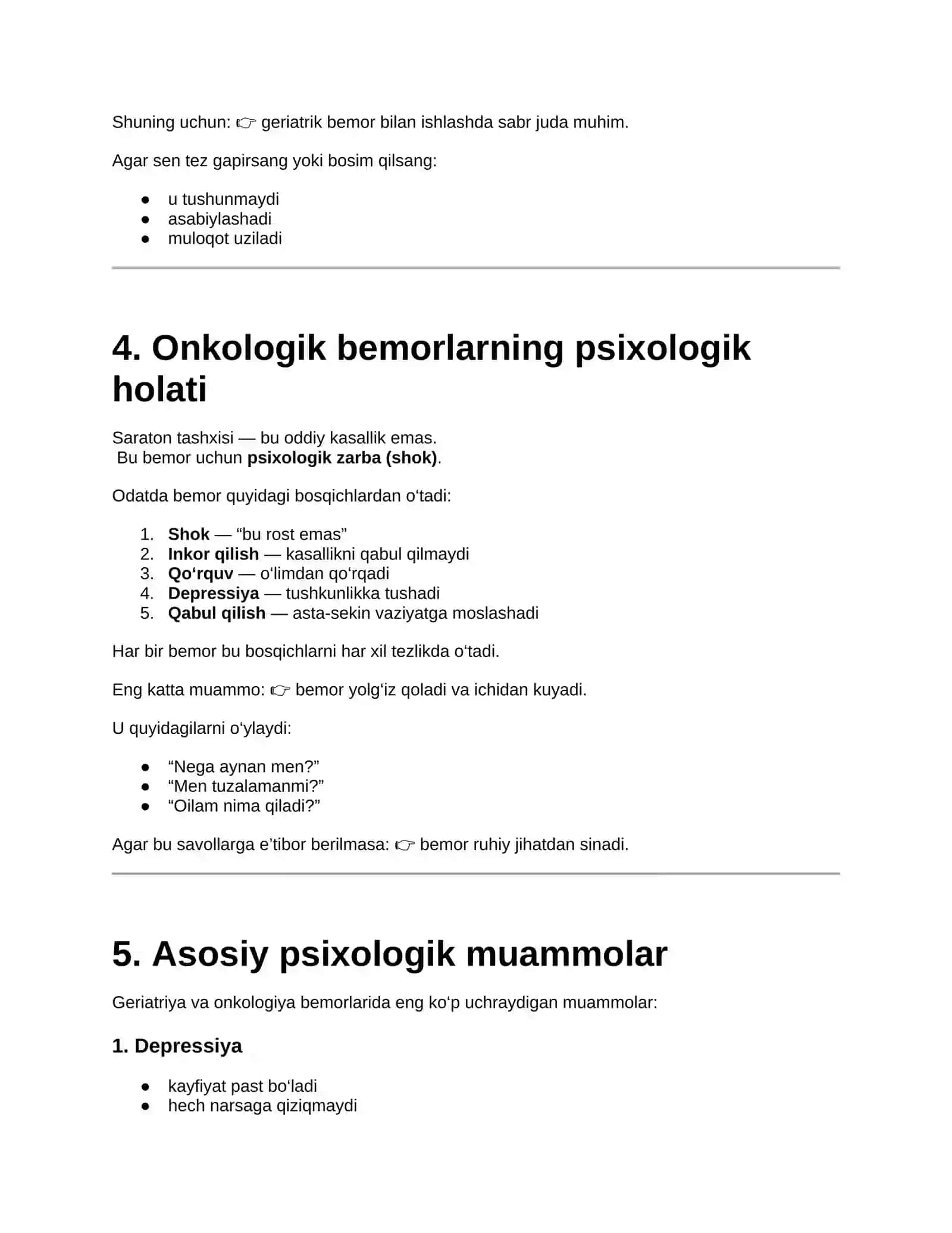 Geriatriya va Onkologiya bemorlariga psixologik yordam strategiyalari 3