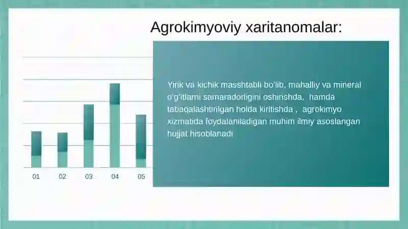 AGROKIMYOVIY XARITANOMA TUZISH UCHUN TUPROQ NAMUNALARINI OLISH, TAHLIL QILISH VA AGROKIMYOVIY XARITANOMALAR TUZISH 3