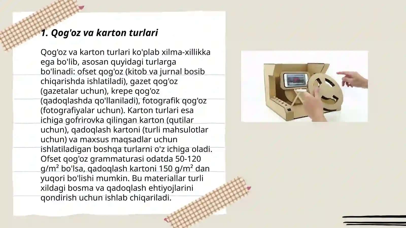 Qogoz va kartondan maketlar yasash 3